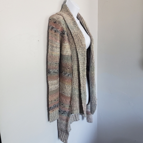 Maurices Sweater Cardigan Striped Earthy Tones Sm - Picture 3 of 7